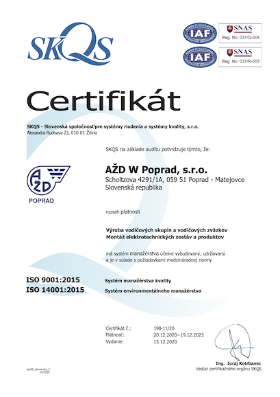 Certifikát IAF